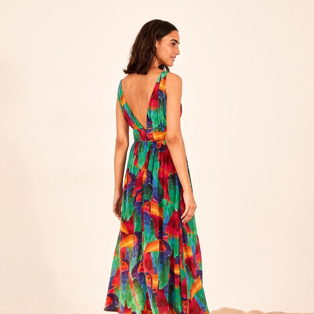 Farm Rio Painted Toucans Midi NWT